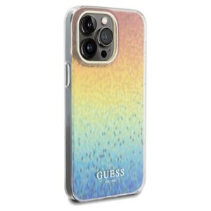 Guess GUHCP13LHDECMI Apple iPhone 13 Pro / 13 kietas dėklas IML Faceted Mirror Disco Iridescent - Image 4