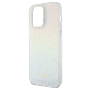 Guess GUHCP13LHDECMI Apple iPhone 13 Pro / 13 kietas dėklas IML Faceted Mirror Disco Iridescent - Image 6