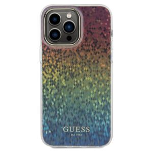 Guess GUHCP13XHDECMI Apple iPhone 13 Pro Max 6.7" kietas dėklas IML Faceted Mirror Disco Iridescen - Image 3