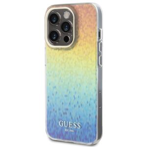Guess GUHCP14LHDECMI Apple iPhone 14 Pro 6.1" kietas dėklas IML Faceted Mirror Disco Iridescent - Image 2