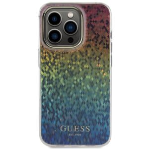 Guess GUHCP14LHDECMI Apple iPhone 14 Pro 6.1" kietas dėklas IML Faceted Mirror Disco Iridescent - Image 3