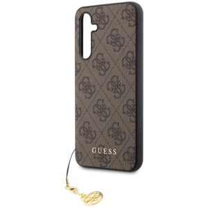Guess GUHCS23FEGF4GBR S23 FE S711 rudos spalvos kietas dėklas 4G Charms Collection - Image 6
