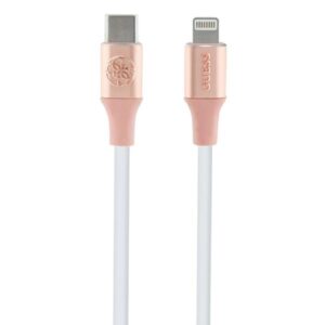 Guess GUCLLALRGDP USB-C Kabelis -Lightning 1.5m Fast Charging pink Ebossed Logo - Image 1