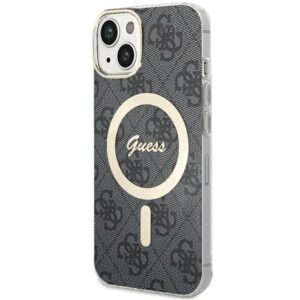 Guess GUHMP15MH4STK Apple iPhone 15 Plus/ 14 Plus 6.7" juodos spalvos kietas dėklas 4G MagSafe