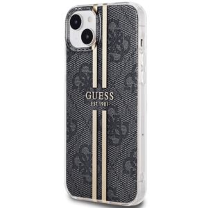 Guess GUHCP15MH4PSEGK Apple iPhone 15 Plus / 14 Plus 6.7" juodos spalvos kietas dėklas IML 4G Gold Stripe - Image 2