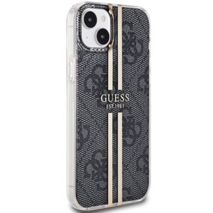 Guess GUHCP15MH4PSEGK Apple iPhone 15 Plus / 14 Plus 6.7" juodos spalvos kietas dėklas IML 4G Gold Stripe - Image 4