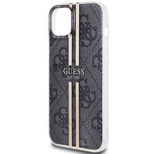Guess GUHCP15MH4PSEGK Apple iPhone 15 Plus / 14 Plus 6.7" juodos spalvos kietas dėklas IML 4G Gold Stripe - Image 6