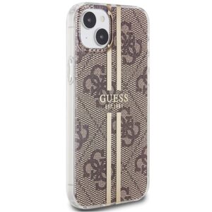 Guess GUHCP15MH4PSEGW Apple iPhone 15 Plus /14 Plus 6.7" rudos spalvos kietas dėklas IML 4G Gold Stripe - Image 4