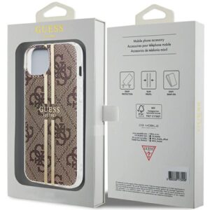 Guess GUHCP15MH4PSEGW Apple iPhone 15 Plus /14 Plus 6.7" rudos spalvos kietas dėklas IML 4G Gold Stripe - Image 8