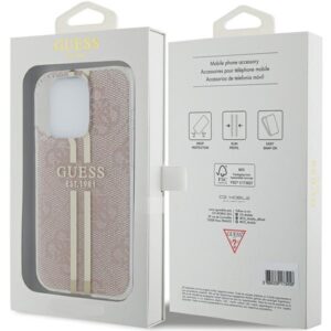Guess GUHCP14XH4PSEGP Apple iPhone 14 Pro Max 6.7" rožinės spalvos kietas dėklas IML 4G Gold Stripe - Image 8