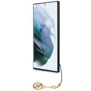Guess GUHCS24LGF4GGR S24 Ultra S928 juodos spalvos kietas dėklas 4G Charms Collection - Image 5