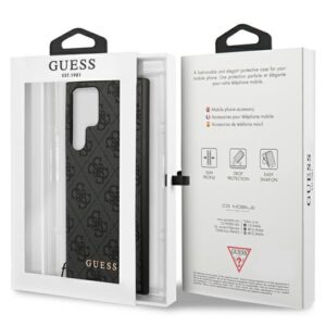 Guess GUHCS24LGF4GGR S24 Ultra S928 juodos spalvos kietas dėklas 4G Charms Collection - Image 8