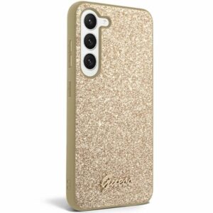 Guess GUHCS24MHGGSHD S24+ S926 gold kietas dėklas Glitter Script - Image 3