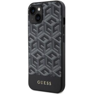 Guess GUHMP15SHGCFSEK Apple iPhone 15 / 14 /13 6.1" juodos spalvos kietas dėklas GCube Stripes MagSafe - Image 2