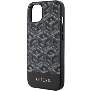 Guess GUHMP15SHGCFSEK Apple iPhone 15 / 14 /13 6.1" juodos spalvos kietas dėklas GCube Stripes MagSafe - Image 6