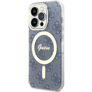 Guess GUHMP15LH4STB Apple iPhone 15 Pro 6.1" blue kietas dėklas IML 4G MagSafe - Image 2