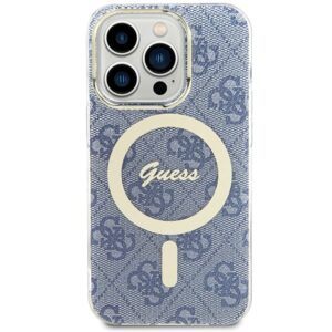 Guess GUHMP15LH4STB Apple iPhone 15 Pro 6.1" blue kietas dėklas IML 4G MagSafe - Image 3