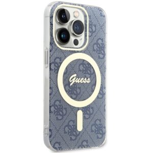 Guess GUHMP15LH4STB Apple iPhone 15 Pro 6.1" blue kietas dėklas IML 4G MagSafe - Image 4