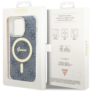 Guess GUHMP15LH4STB Apple iPhone 15 Pro 6.1" blue kietas dėklas IML 4G MagSafe - Image 8