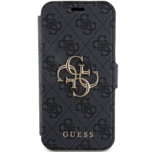 Guess GUBKP15L4GMGGR Apple iPhone 15 Pro 6.1" pilkos spalvos book 4G Metal Logo - Image 3
