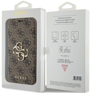 Guess GUBKP15L4GMGBR Apple iPhone 15 Pro 6.1" brown book 4G Metal Logo - Image 7