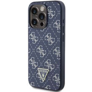 Guess GUHCP15LPG4GPB Apple iPhone 15 Pro 6.1" blue kietas dėklas 4G Triangle Metal Logo - Image 2