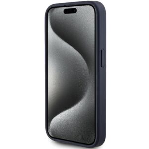 Guess GUHCP15LPG4GPB Apple iPhone 15 Pro 6.1" blue kietas dėklas 4G Triangle Metal Logo - Image 5