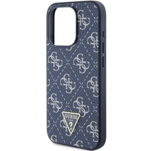 Guess GUHCP15LPG4GPB Apple iPhone 15 Pro 6.1" blue kietas dėklas 4G Triangle Metal Logo - Image 6