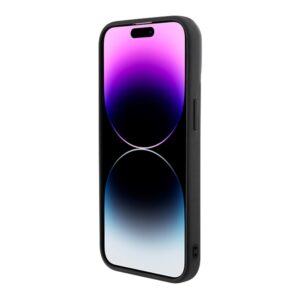 Guess GUHMP15XHGCFSEK Apple iPhone 15 Pro Max 6.7" juodos spalvos kietas dėklas GCube Stripes MagSafe - Image 5