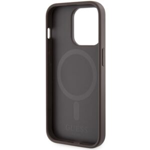 Guess GUHMP15LP4RPSW Apple iPhone 15 Pro 6.1" rudos spalvos kietas dėklas 4G Printed Stripes MagSafe - Image 7