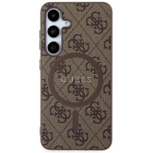 Guess GUHMS24SG4GFRW S24 S921 rudos spalvos kietas dėklas 4G Collection Leather Metal Logo MagSafe - Image 3