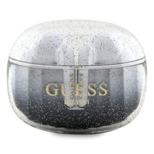 Guess Bluetooth ausinės GUTWSHDGKEEK TWS + docking station juodos spalvos Glitter Gradient