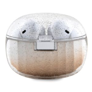Guess Bluetooth Ausinės GUTWSHDGKEED TWS + Docking Station Gold/gold Glitter Gradient - Image 2