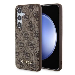 Guess GUOHCSA35G4GFBR A35 A356 rudos spalvos kietas dėklas 4G Metal Gold Logo