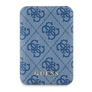 Guess Induction Powerbank 15WGUPB5FP4EMGB 5000mAh blue 4G Leather Metal Logo MagSafe - Image 1
