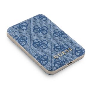 Guess Induction Powerbank 15WGUPB5FP4EMGB 5000mAh blue 4G Leather Metal Logo MagSafe - Image 3