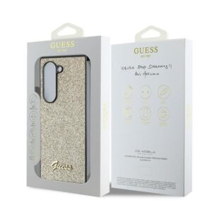 Guess GUHCZFD6HGGSHD Z Fold6 F956 gold 4G Glitter Script - Image 7