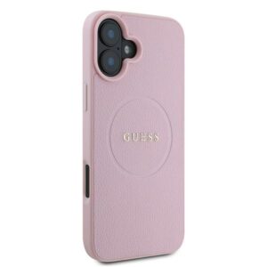 Guess GUHMP16MPGHSMMP Apple iPhone 16 Plus 6.7" rožinės spalvos kietas dėklas Grained Ring MagSafe - Image 4