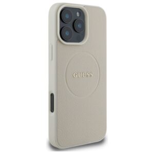 Guess GUHMP16XPGHSMME Apple iPhone 16 Pro Max 6.9" beige kietas dėklas Grained Ring MagSafe - Image 4