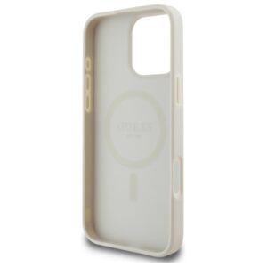 Guess GUHMP16XPGHSMME Apple iPhone 16 Pro Max 6.9" beige kietas dėklas Grained Ring MagSafe - Image 7