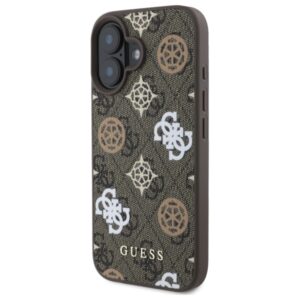 Guess GUHMP16SP4RPSW Apple iPhone 16 6.1" rudos spalvos kietas dėklas 4G Printed Stripes MagSafe - Image 2
