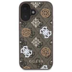 Guess GUHMP16SP4RPSW Apple iPhone 16 6.1" rudos spalvos kietas dėklas 4G Printed Stripes MagSafe - Image 3