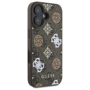 Guess GUHMP16SP4RPSW Apple iPhone 16 6.1" rudos spalvos kietas dėklas 4G Printed Stripes MagSafe - Image 4
