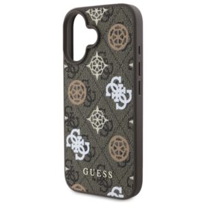 Guess GUHMP16SP4RPSW Apple iPhone 16 6.1" rudos spalvos kietas dėklas 4G Printed Stripes MagSafe - Image 6