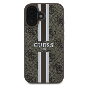 Guess GUHMP16MP4RPSW Apple iPhone 16 Plus 6.7" rudos spalvos kietas dėklas 4G Printed Stripes MagSafe - Image 3