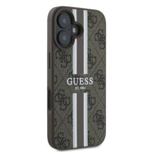 Guess GUHMP16MP4RPSW Apple iPhone 16 Plus 6.7" rudos spalvos kietas dėklas 4G Printed Stripes MagSafe - Image 4