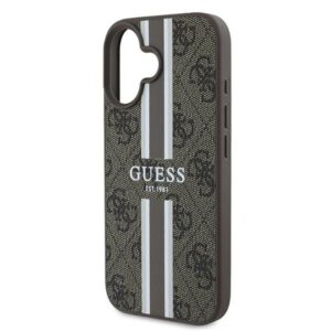Guess GUHMP16MP4RPSW Apple iPhone 16 Plus 6.7" rudos spalvos kietas dėklas 4G Printed Stripes MagSafe - Image 6