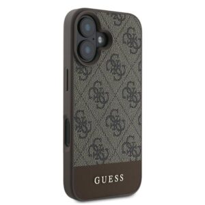Guess GUHCP16MG4GLBR Apple iPhone 16 Plus 6.7" rudos spalvos kietas dėklas 4G Bottom Stripe - Image 4