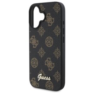 Guess GUHMP16SPGPYSK Apple iPhone 16 6.1" juodos spalvos kietas dėklas Peony Script MagSafe - Image 6