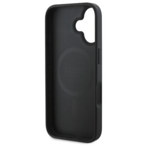 Guess GUHMP16SPGPYSK Apple iPhone 16 6.1" juodos spalvos kietas dėklas Peony Script MagSafe - Image 7